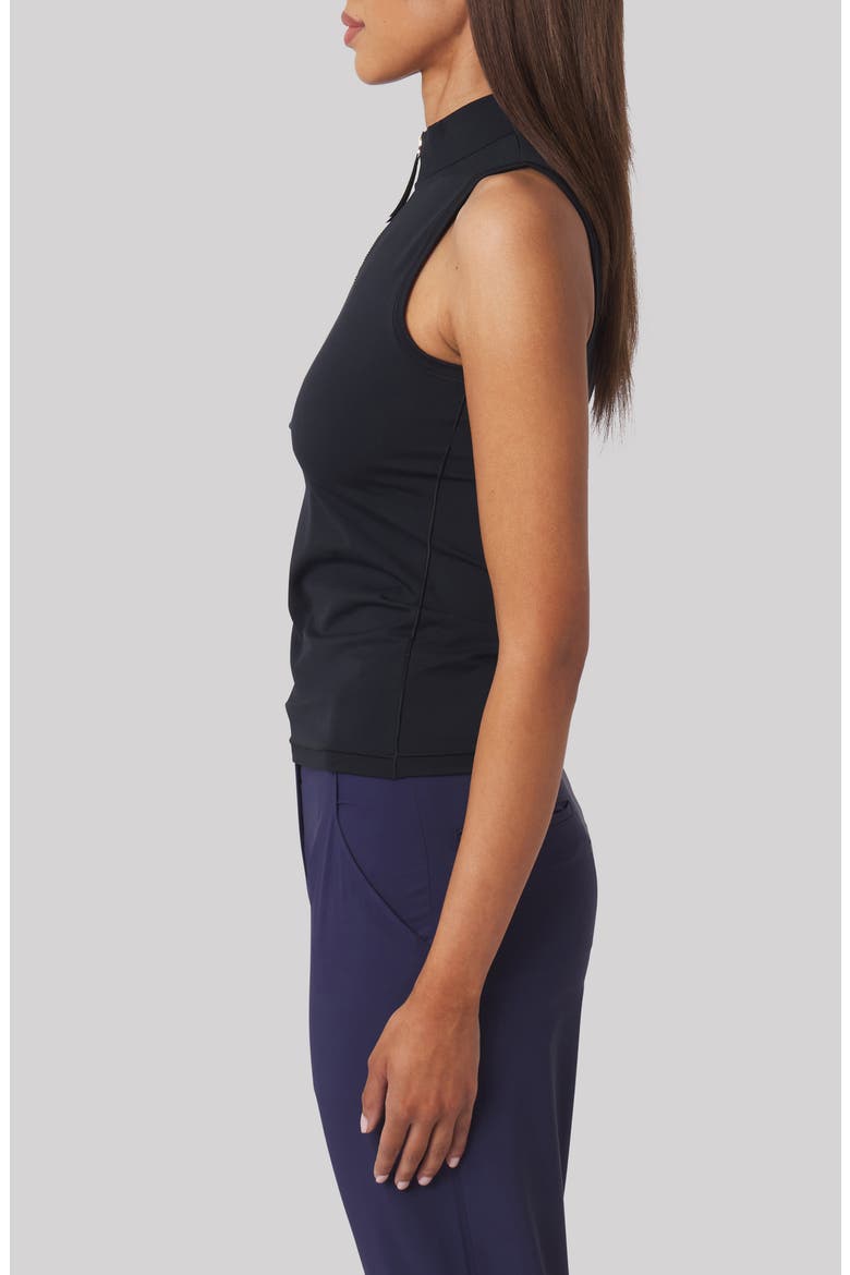 Tabitha Performance Half Zip Tank, Alternate, color, BLACK