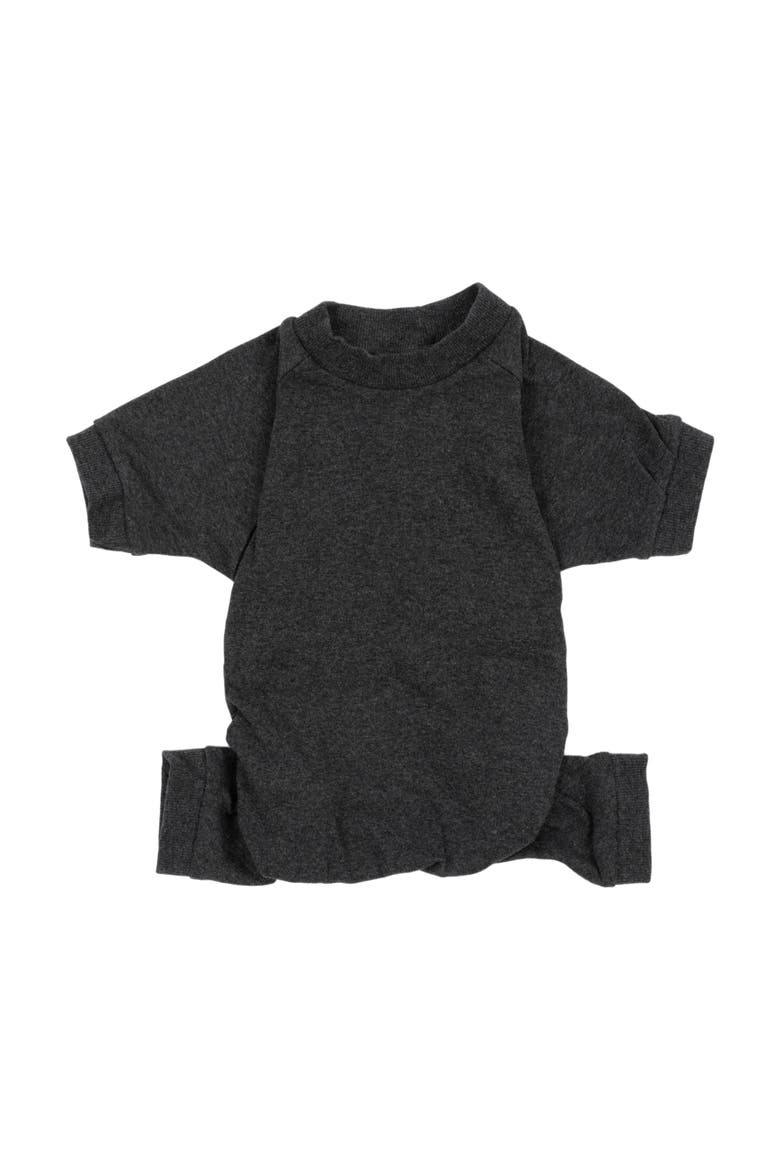 Dog Cotton Solid Matching Family Pajamas, Alternate, color, Dark Gray