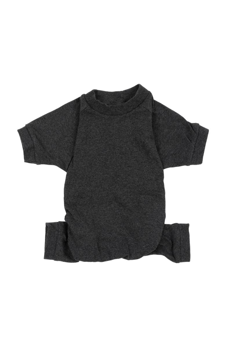 Leveret Dog Cotton Solid Matching Family Pajamas, Alternate, color, Dark Gray