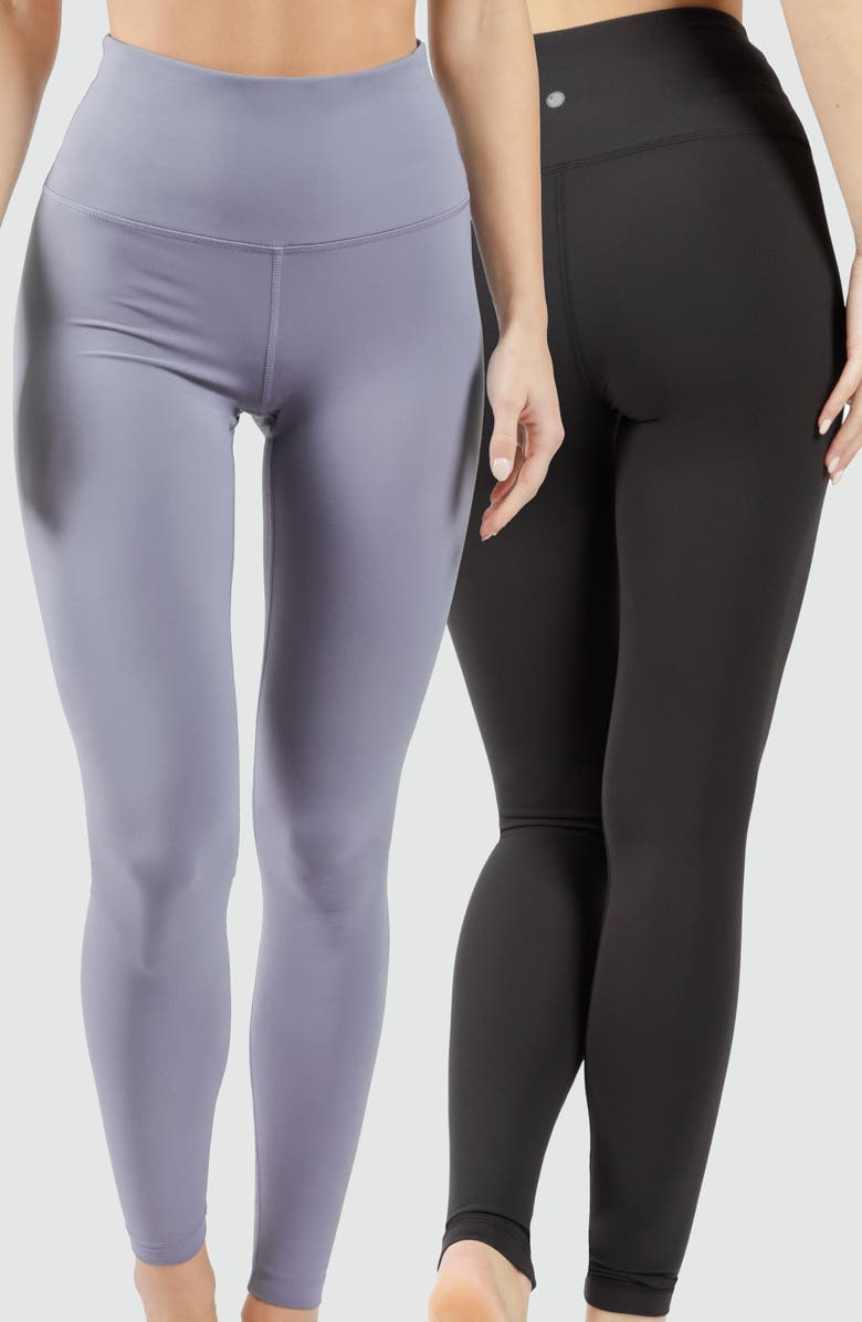 YOGALICIOUS 2-Pack Nude Tech High Waist Leggings, Alternate, color, 