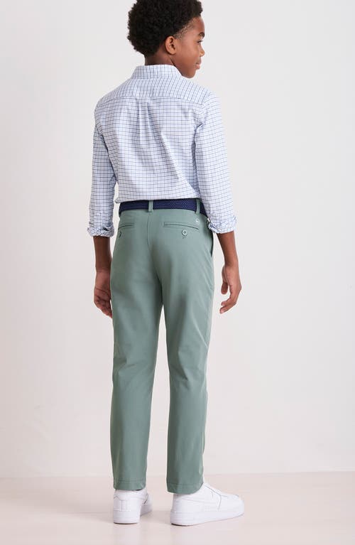 Vineyard Vines Kids' Flat Front Performance Chinos In Green