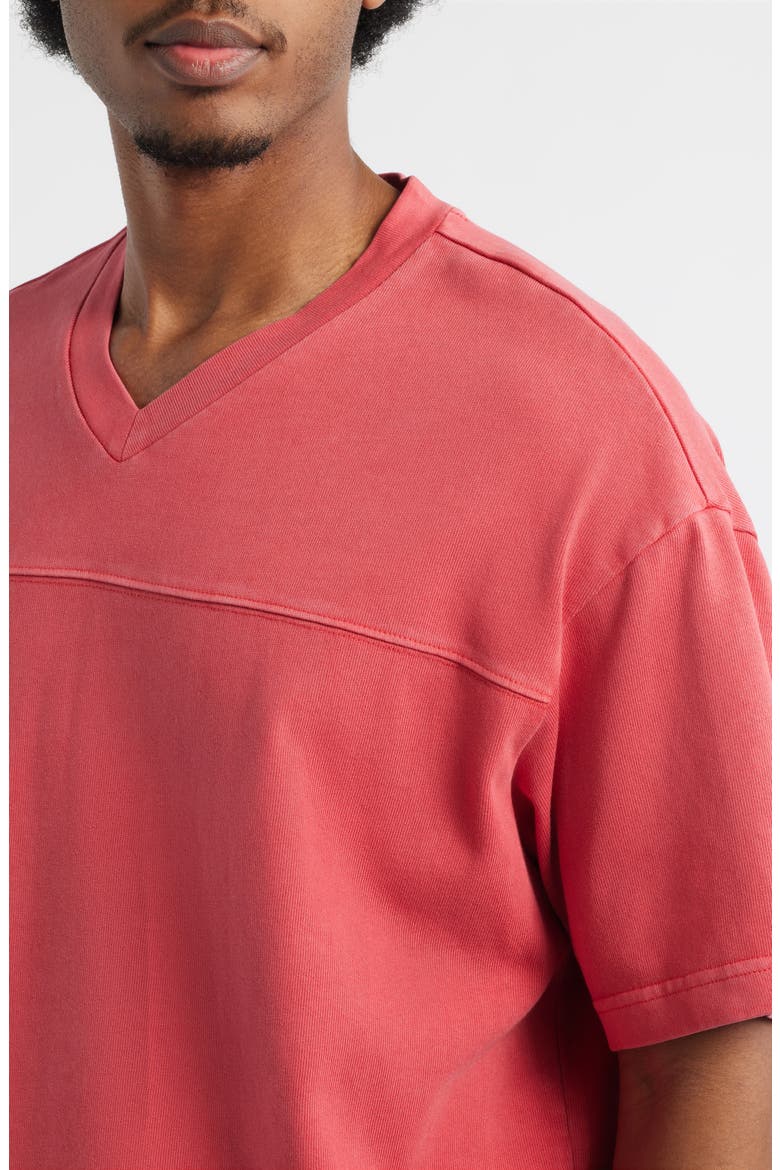 Seamed Heavyweight T-Shirt, Alternate, color, RED BEAUTY