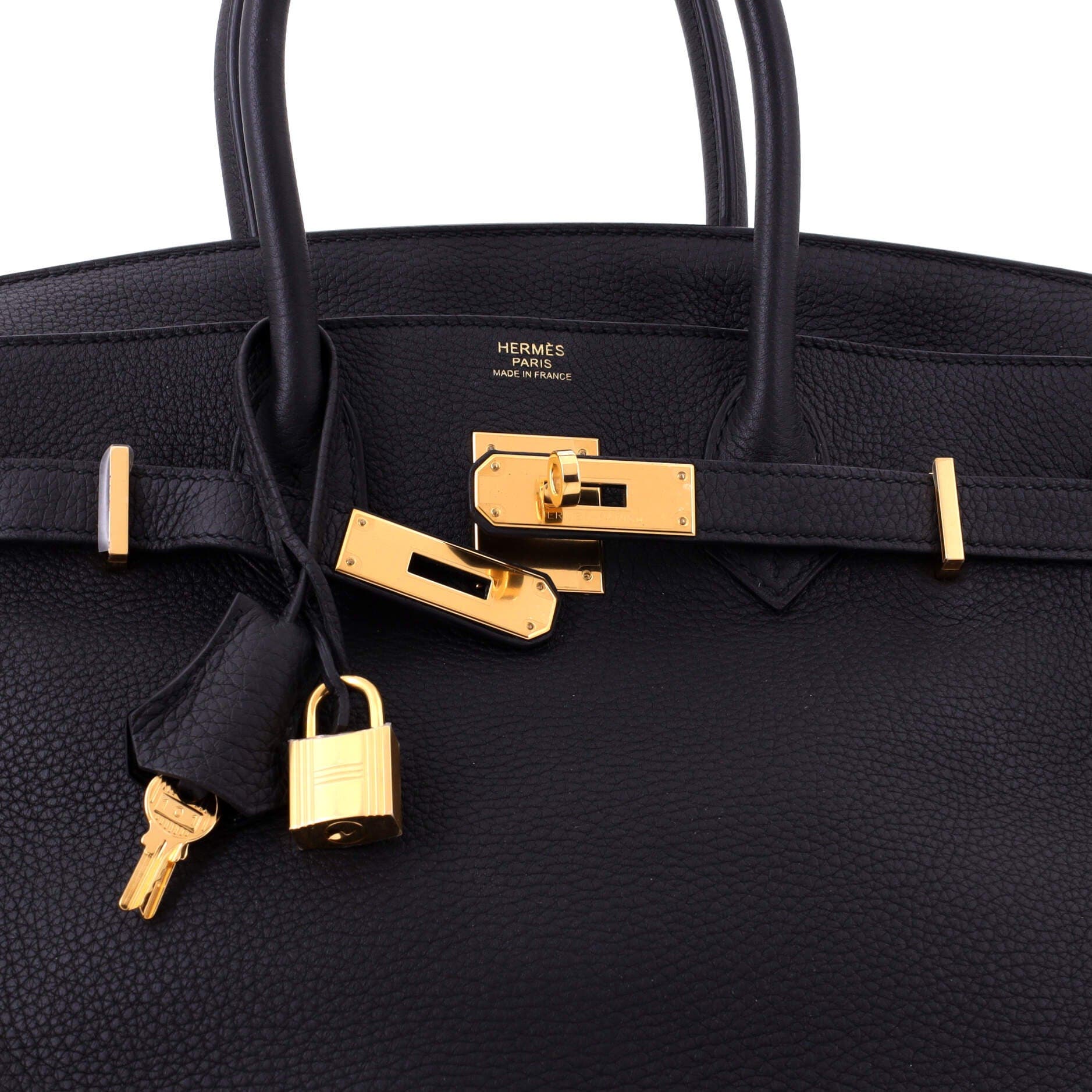 Pre-Owned Hermes Birkin Handbag Black Togo with Gold Hardware 30, Alternate, color, Noir