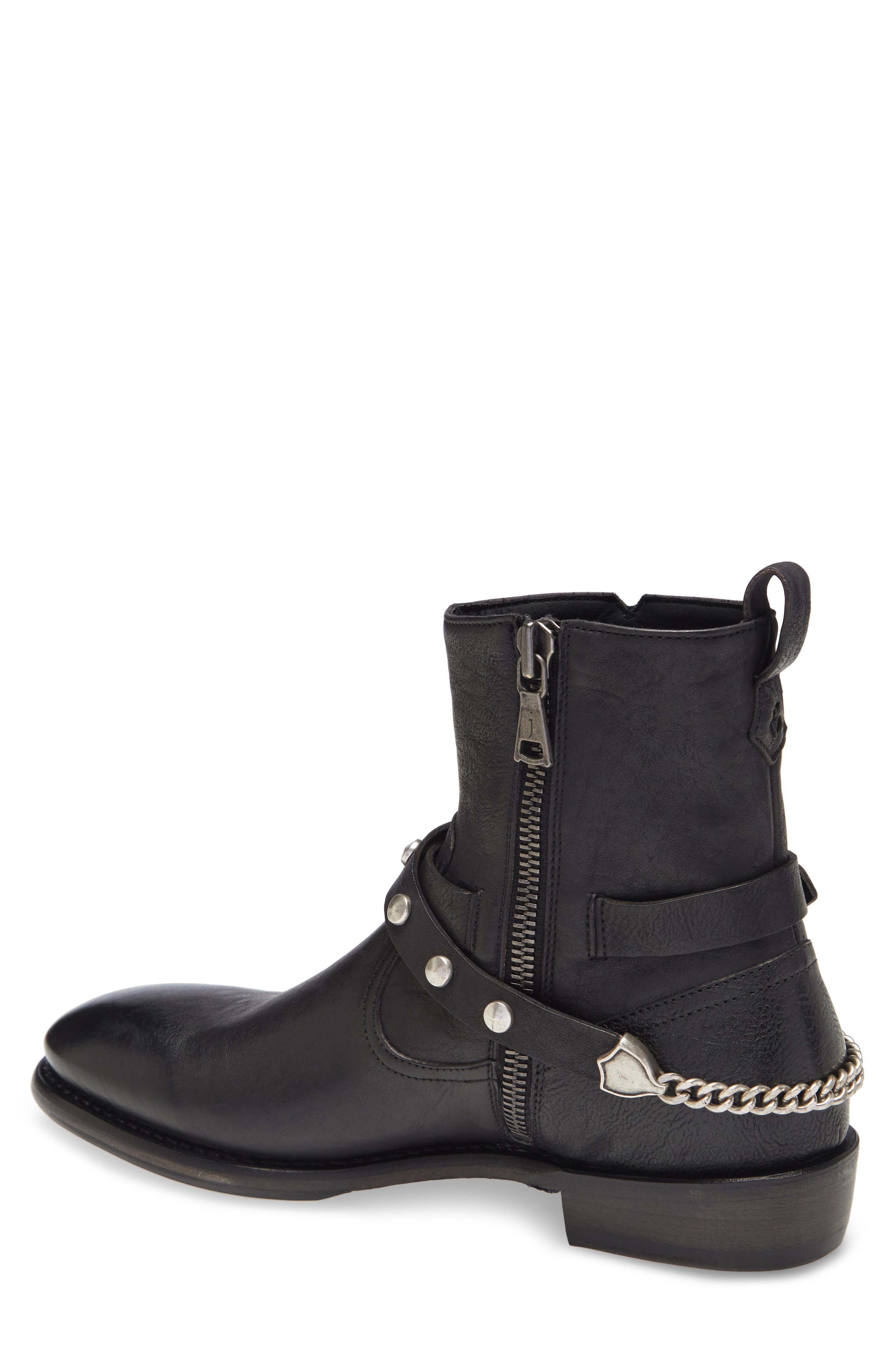 John Varvatos Star USA Heritage Zip Boot, Alternate, color, Black