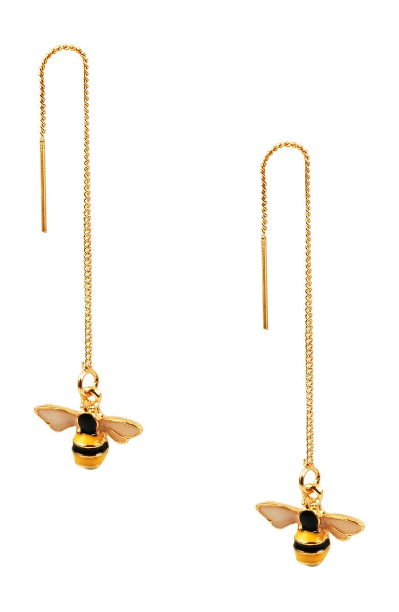EYE CANDY LOS ANGELES Bee Drop Earrings, Main, color, Gold