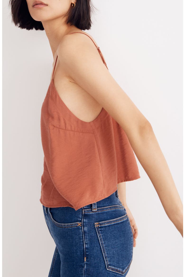 Drapeweave Crop Tank, Alternate, color, WEATHERED BRICK