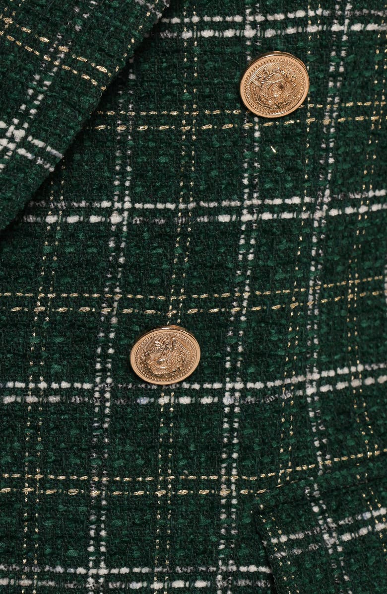 Petal & Pup Jules Plaid Double Breasted Twill Blazer, Alternate, color,