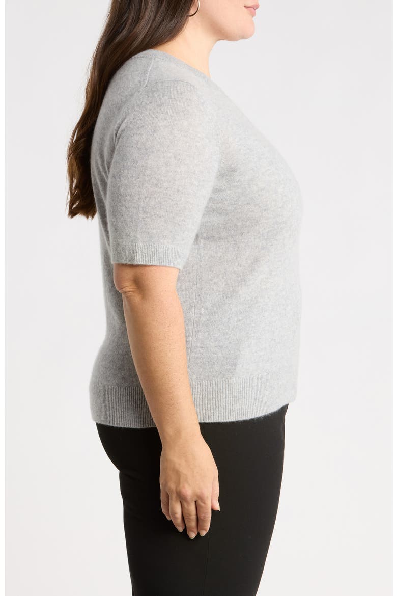 Cashmere Crewneck Sweater, Alternate, color, GREY SILK HEATHER