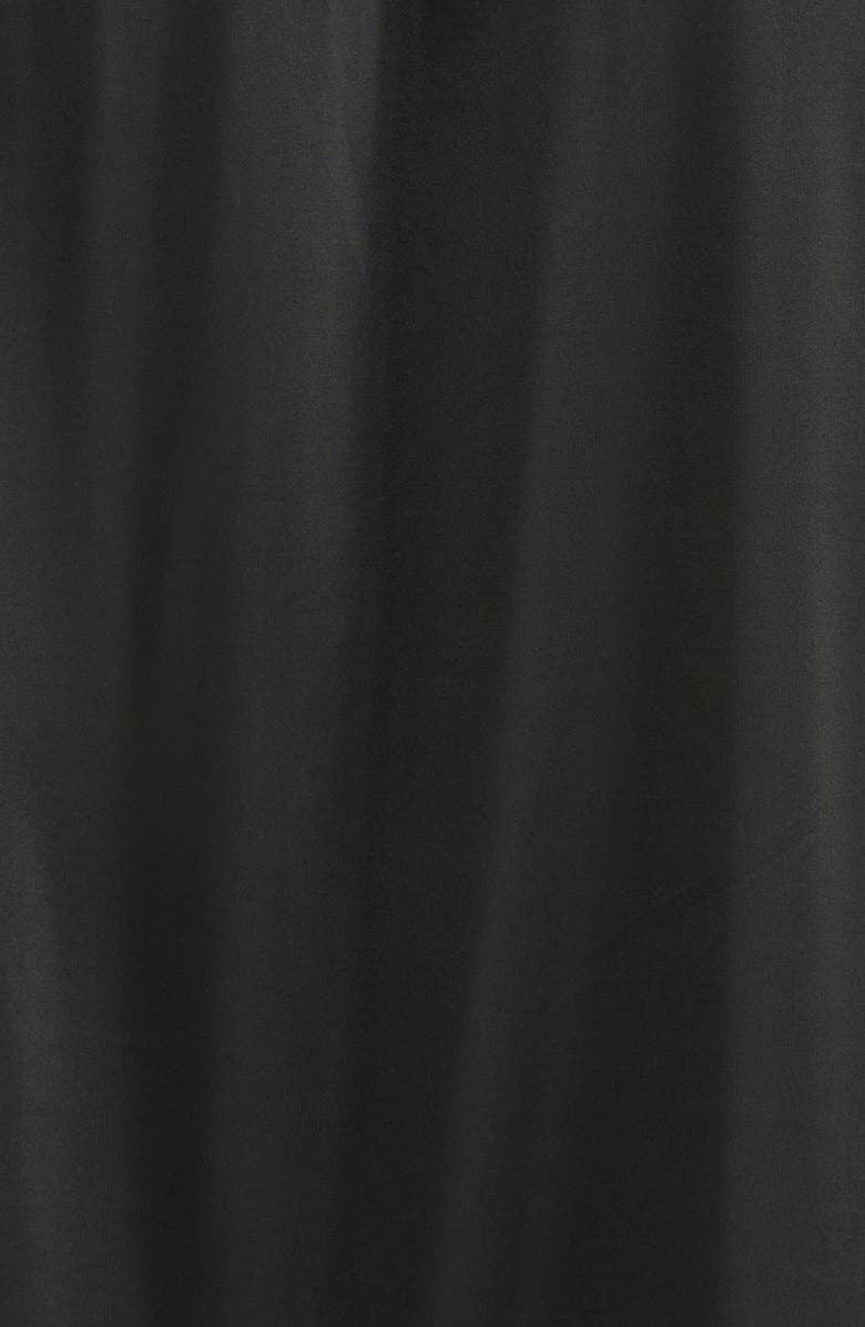 Natori Aphrodite Satin Long Robe, Alternate, color, Black