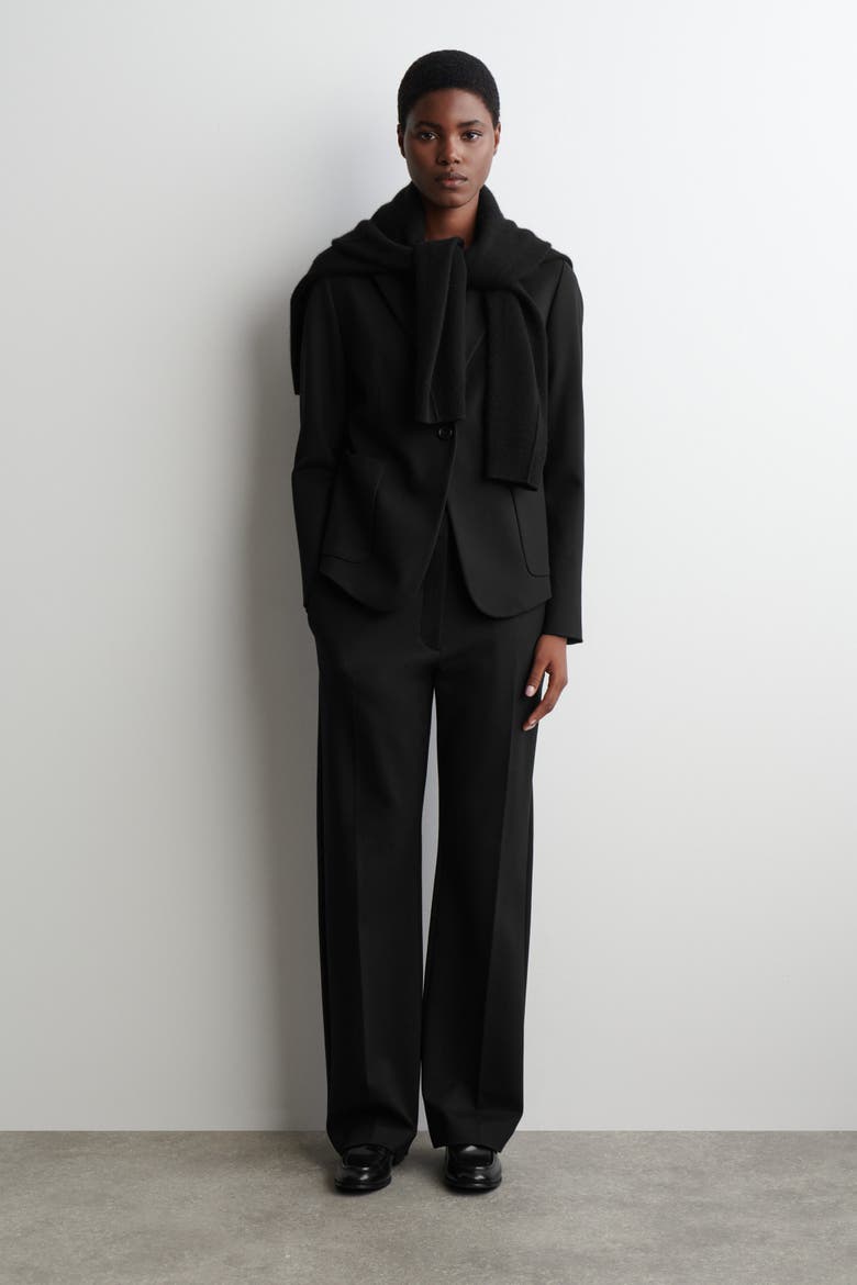 Milano Straight Pants, Main, color, BLACK