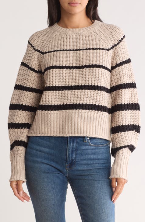 Stripe Raglan Sleeve Sweater