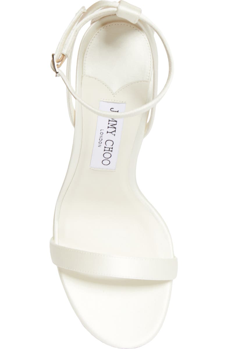 Jimmy Choo Moza Ankle Strap Bridal Sandal, Alternate, color, Ivory