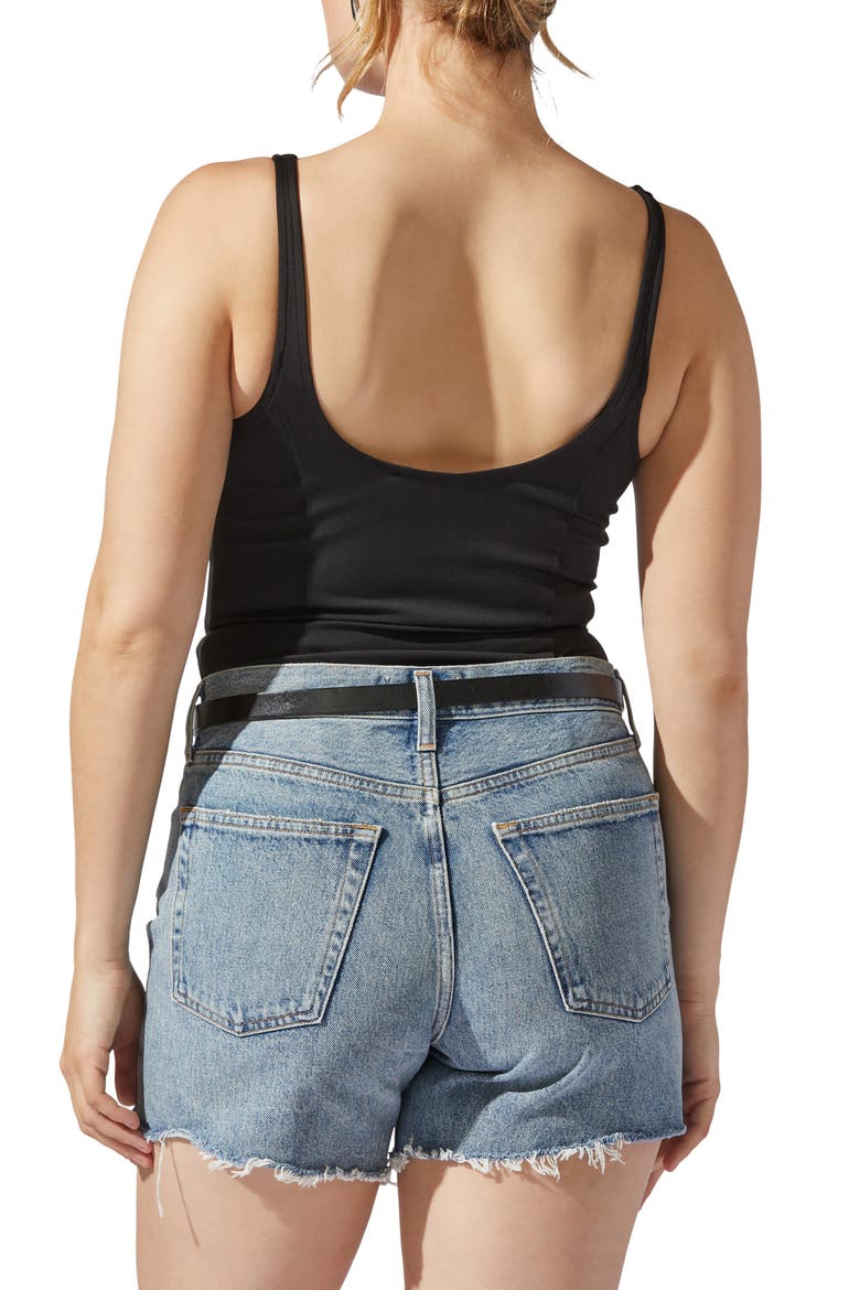 U-Bar Bodysuit, Alternate, color, BLACK