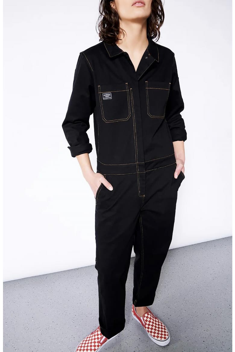 The Essential Long Sleeve Coverall, Main, color, BLACK