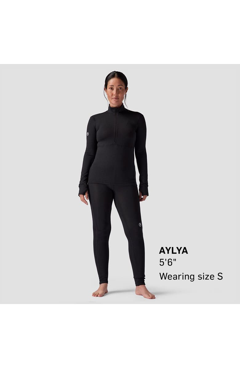 Backcountry Pines Microgrid Ultra-Lt Baselayer 1/4-Zip Top - Women's, Alternate, color, Black