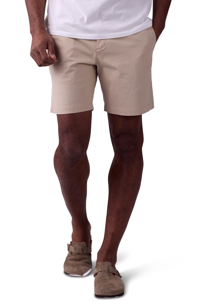 The Normal Brand Stretch Cotton Chino Shorts, Main, color, Khaki