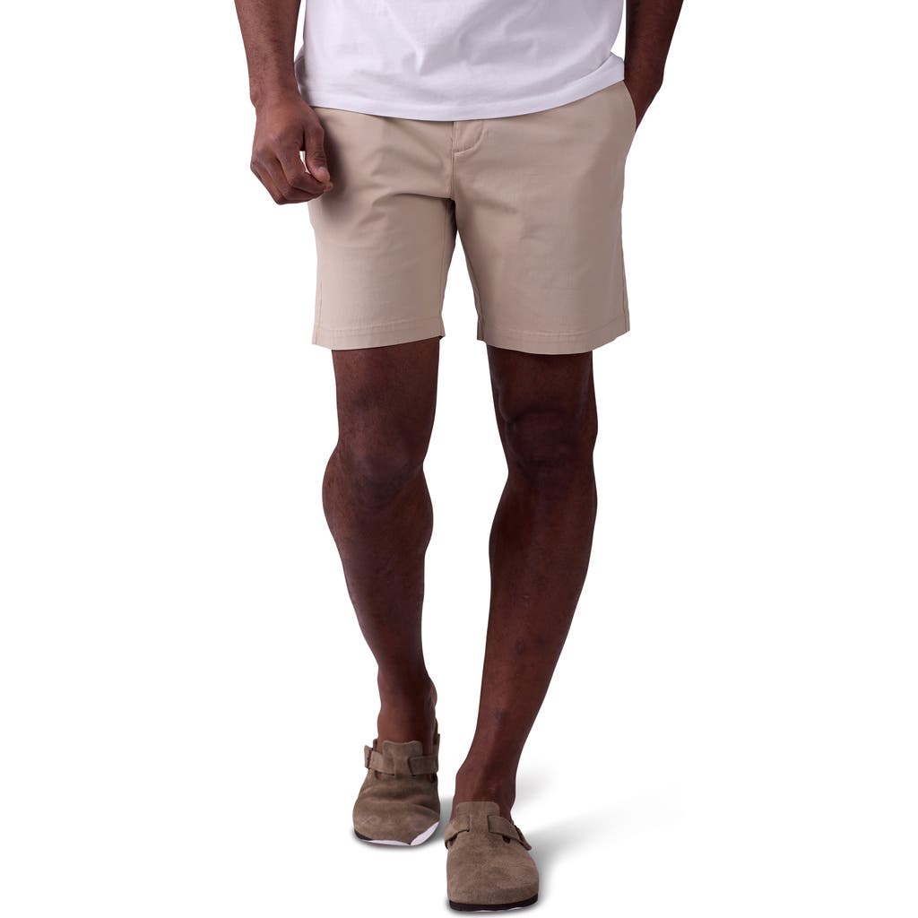 The Normal Brand Stretch Cotton Chino Shorts In Khaki