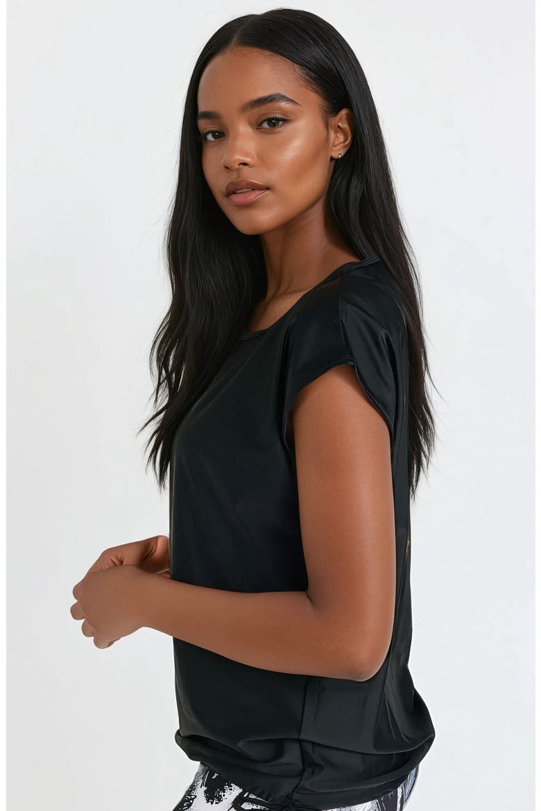 Daphne Loose Fit Swim Top, Alternate, color, Black