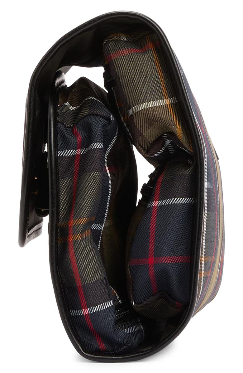 Barbour Tartan Hanging Wash Bag, Alternate, color, Classic/ Beacon