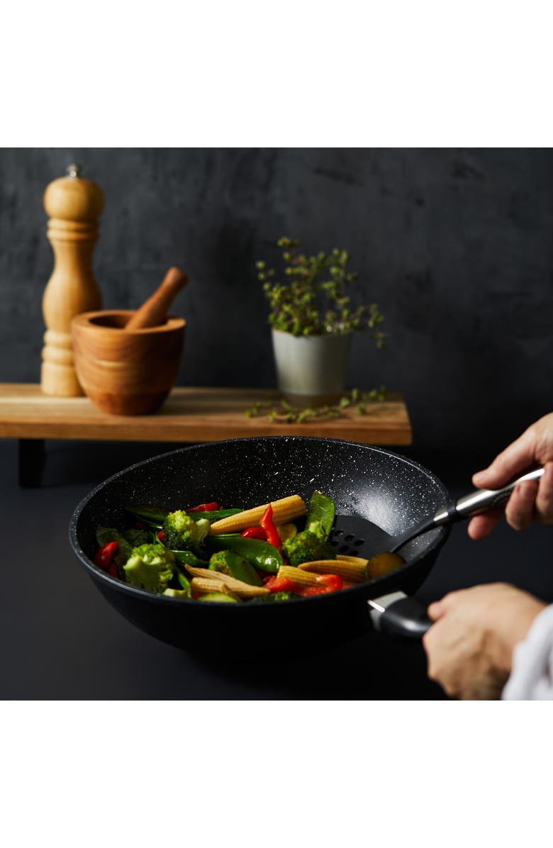 Cuisine::pro<sup>®</sup> STONE<sup>™</sup> 3.7 Qt Wok with Lid, Alternate, color, Black