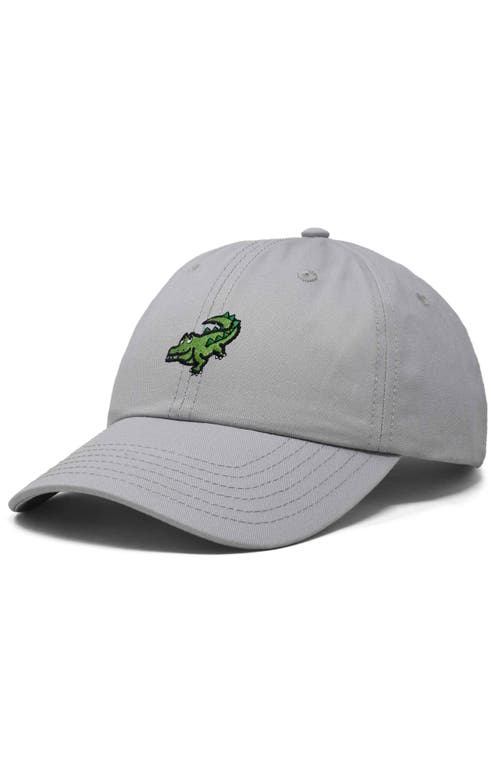 Dalix Alligator Embroidered Wildlife Cap In Gray