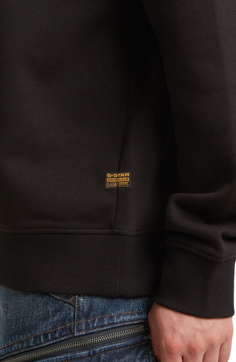 G-STAR Running Dog Crewneck Sweatshirt, Alternate, color, Dark Black