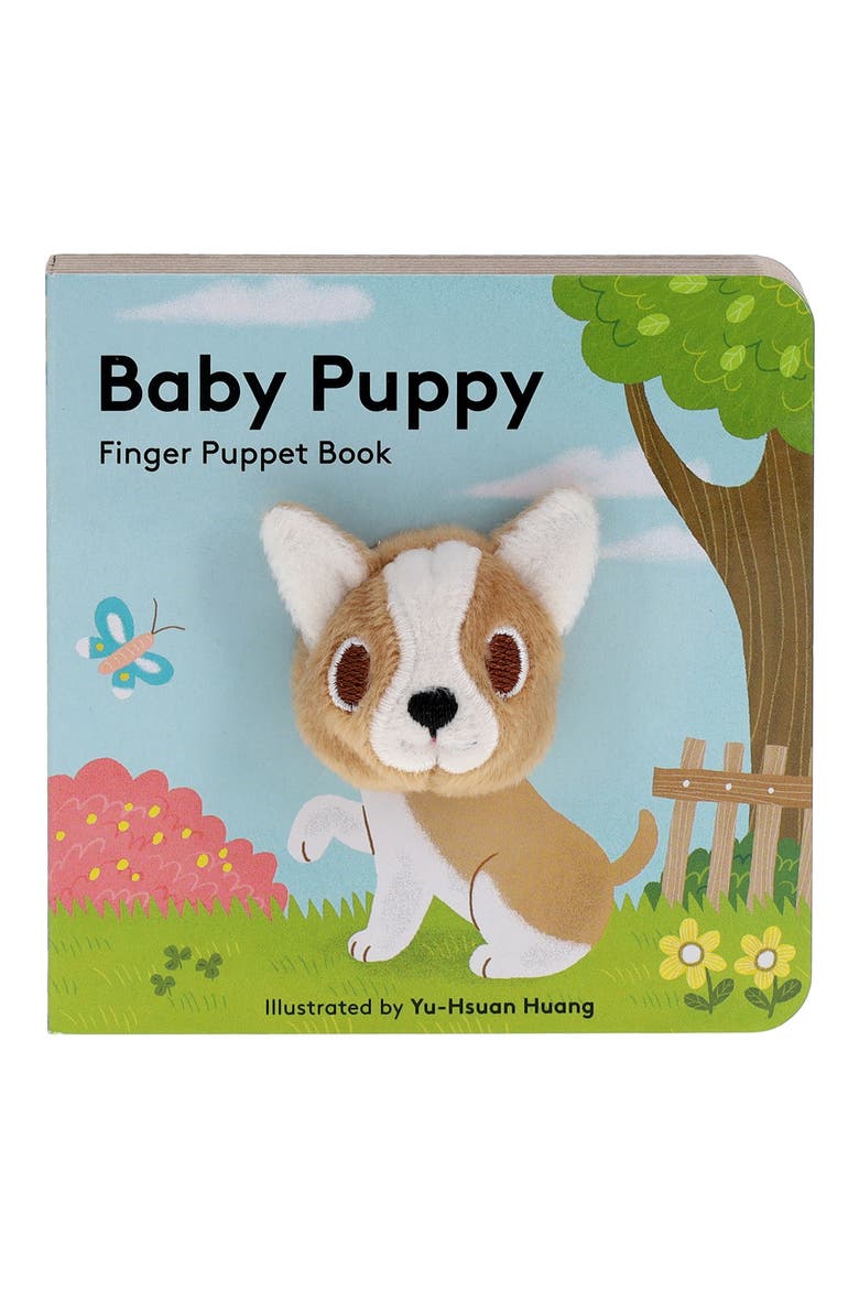 'Baby Puppy' Finger Puppet Board Book, Main, color, MULTICOLOR