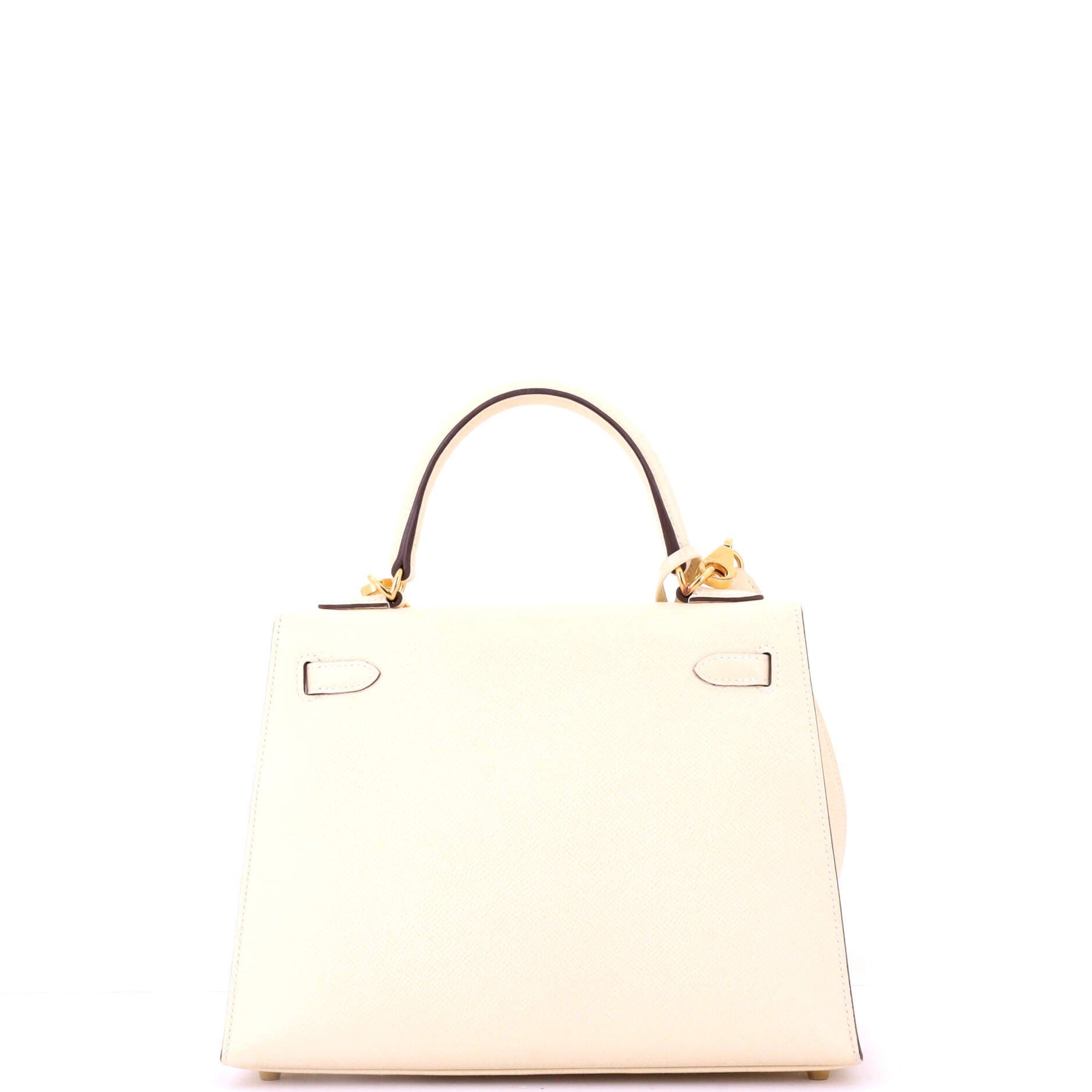 Pre-Owned Hermes Kelly Handbag Light Epsom with Gold Hardware 25, Alternate, color, Nata