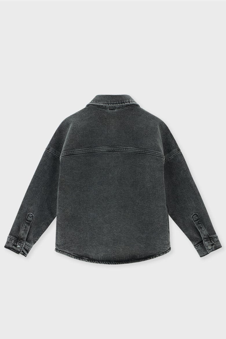 Denim Overshirt, Alternate, color, Grey acid denim