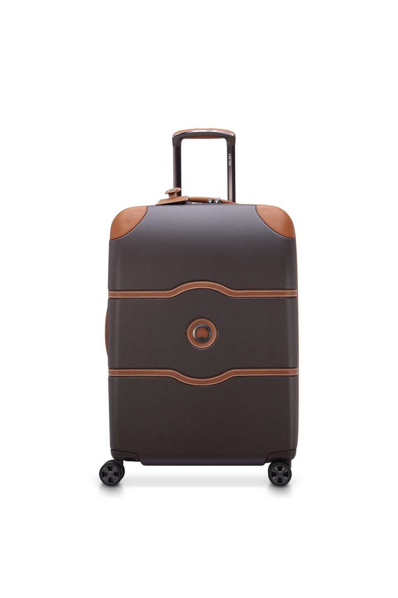 Chatelet Air 2.0 Hardside 24" Medium Checked Spinner Luggage, Main, color, Chocolate Brown