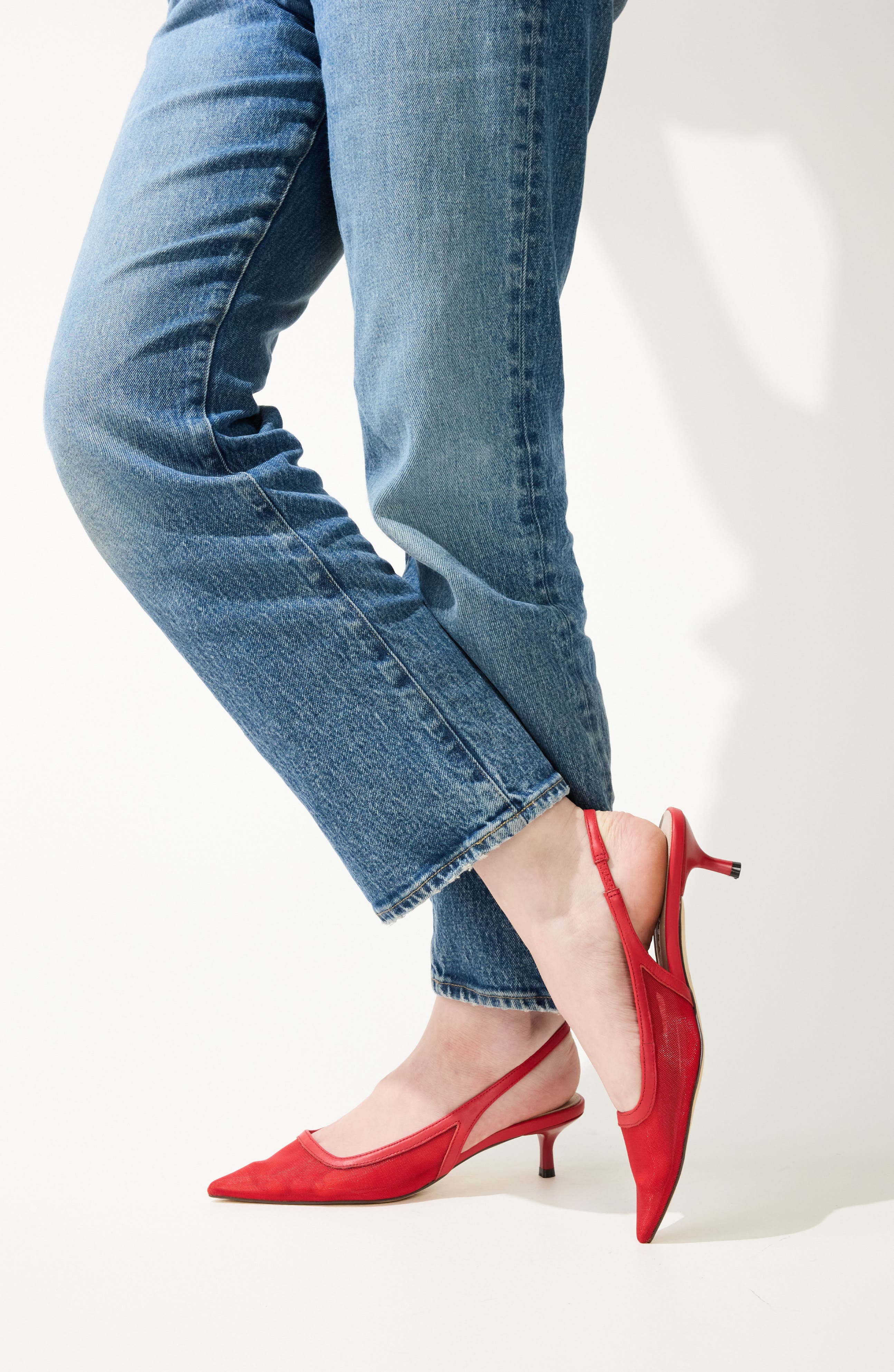 Delilah Slingback Pump, Alternate, color, RED
