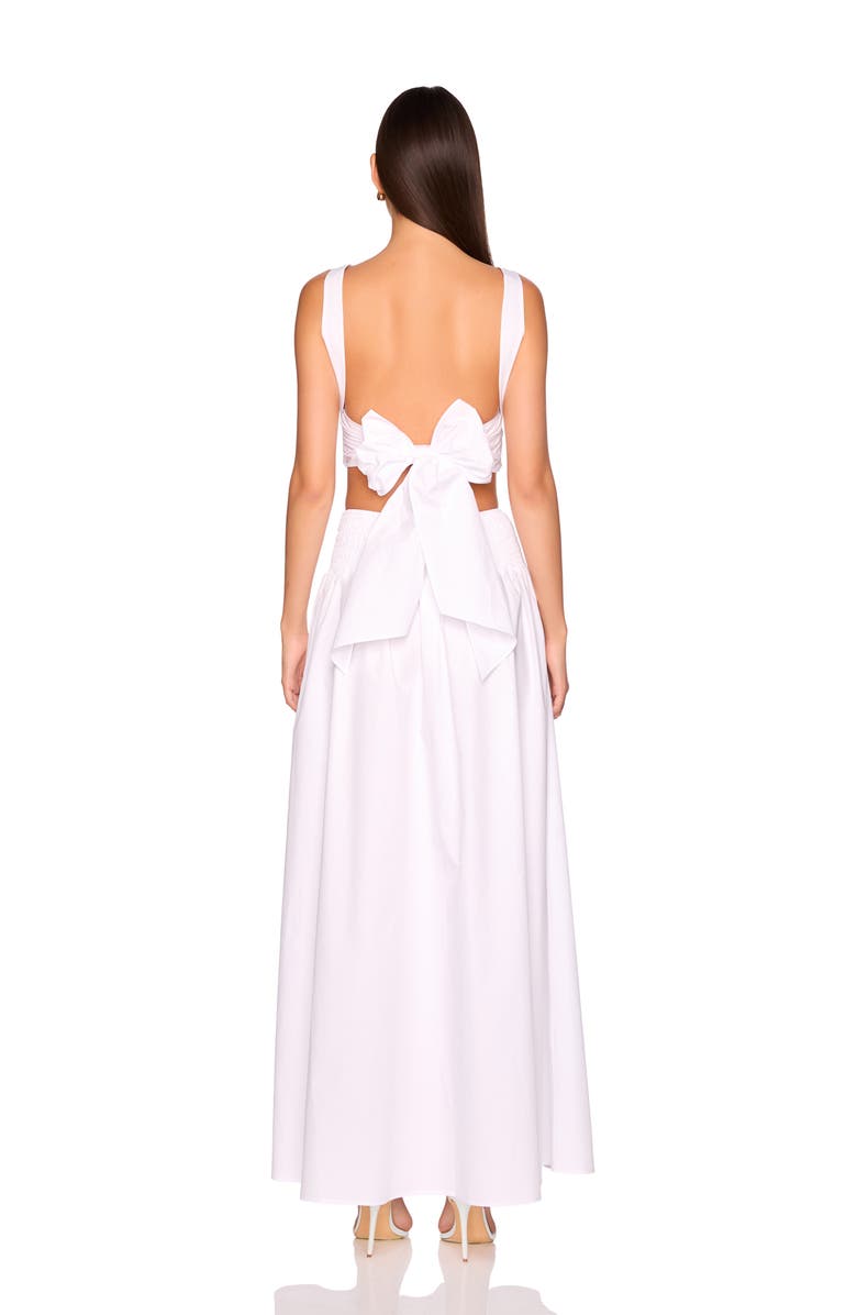 Susana Monaco Twist Front Back Tie Cotton Poplin Top, Alternate, color, 