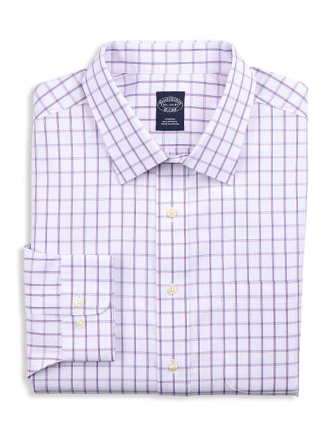 Big & Tall  Non-Iron Windowpane Dress Shirt
