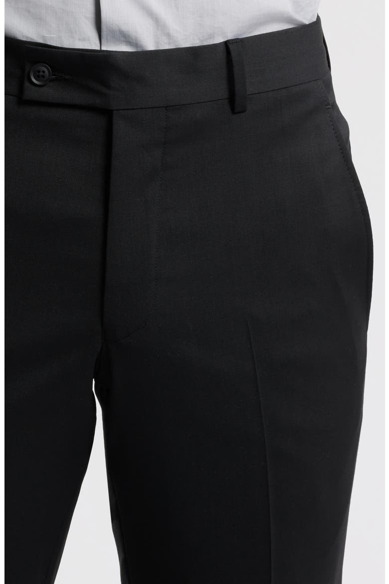 Ross Slim Fit Taper Leg Stretch Wool Pants, Alternate, color, BLACK