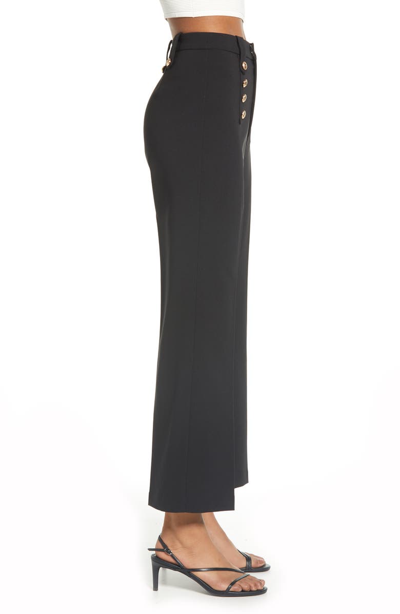 Endless Rose Semi Flare Button Pants, Alternate, color, 