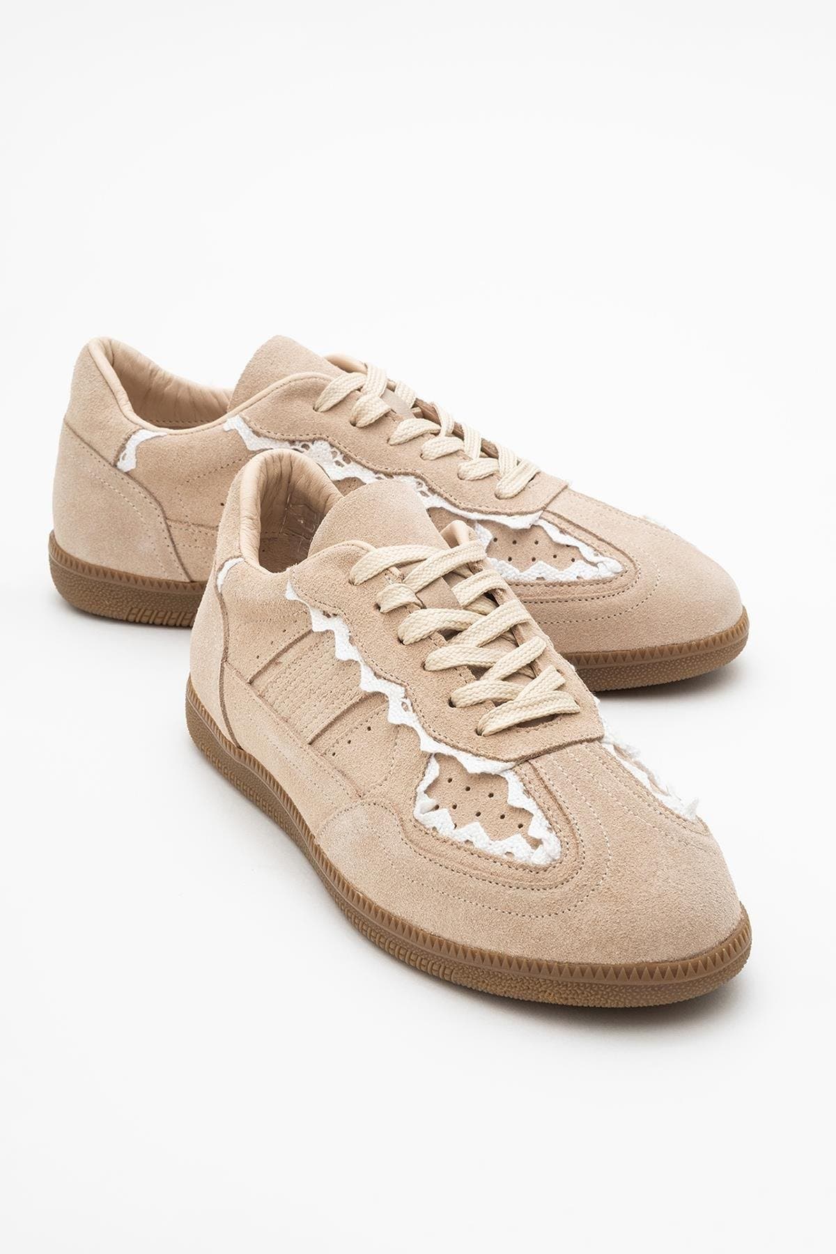 Forever & Always Shoes Shiva Suede Leather Sneakers, Alternate, color, Beige Suede Leather