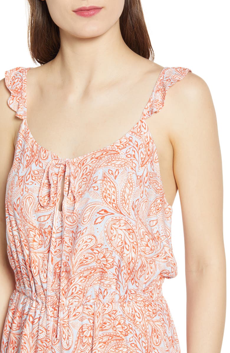 cupcakes and cashmere Monarch Paisley Romper, Alternate, color, 