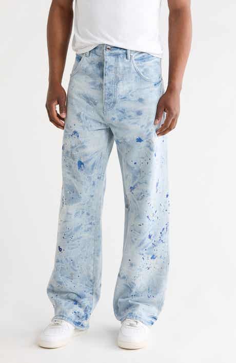 PURPLE BRAND Bleach Paint Embroidery Jeans