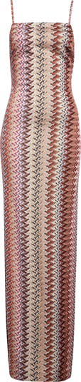 Missoni Metallic Zigzag Knit Maxi Dress | Nordstrom