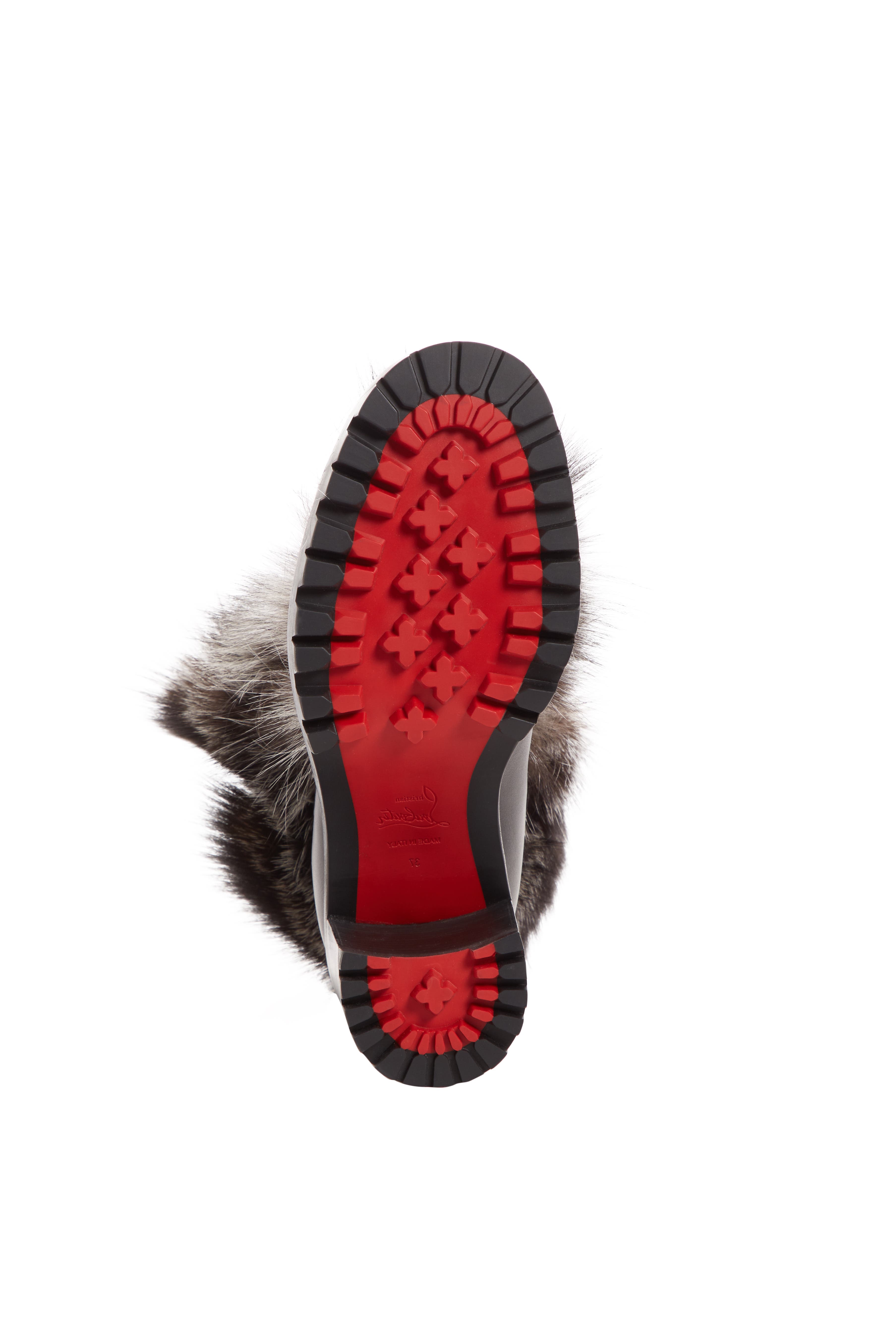 Christian Louboutin Fanny Genuine Fur Boot, Alternate, color, 