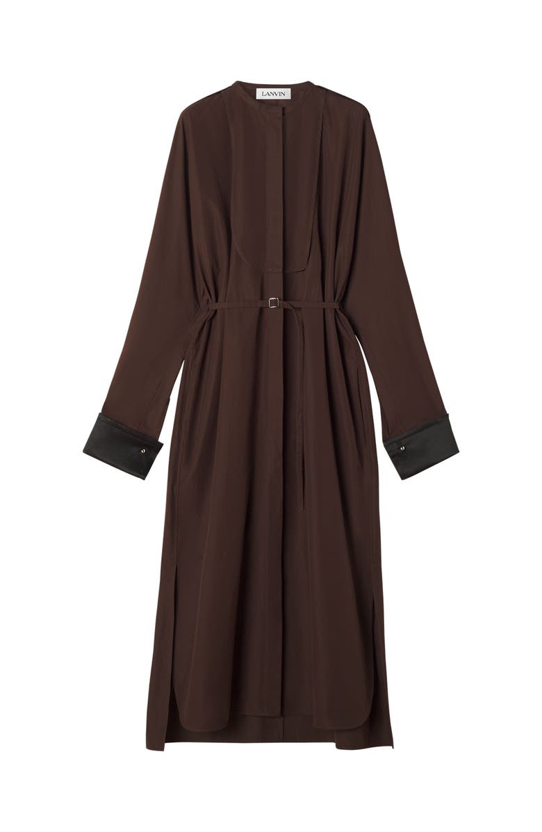 Lanvin Shirt Dress In Cotton Popelin, Main, color, Mocca