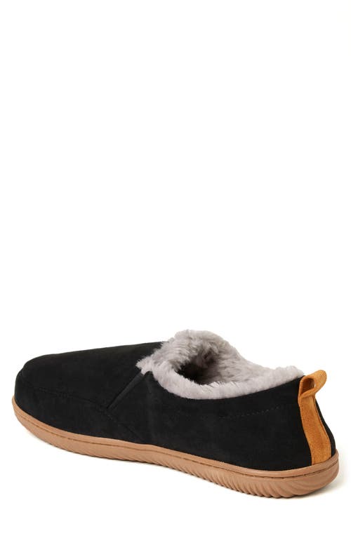 Dearfoams Alpine By Zuri Faux Fur Lined Slipper In Black
