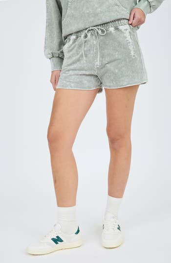 BLU PEPPER BLU PEPPER ACID WASH DRAWSTRING SHORTS 