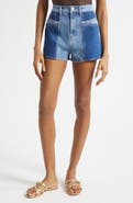 Veronica Beard Elijah Colorblock Denim Shorts