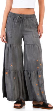 Billy T Prettier in Person Tiered Wide Leg Denim Pants