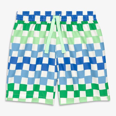 Kids Swim Trunk In Check (Toddler, Little Kid, Big Kid)