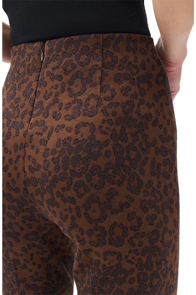 Irina Leopard Print Ponte Flare Ankle Pants, Alternate, color, LEOPARD