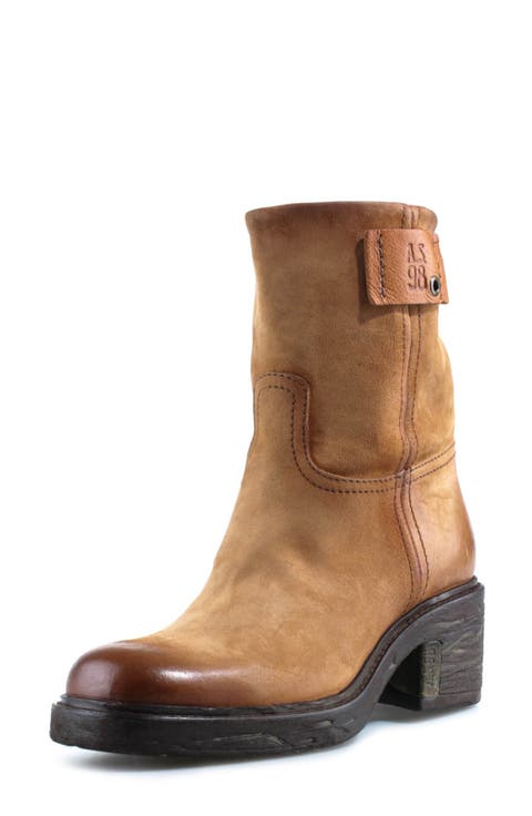 Slate Leather Bootie
