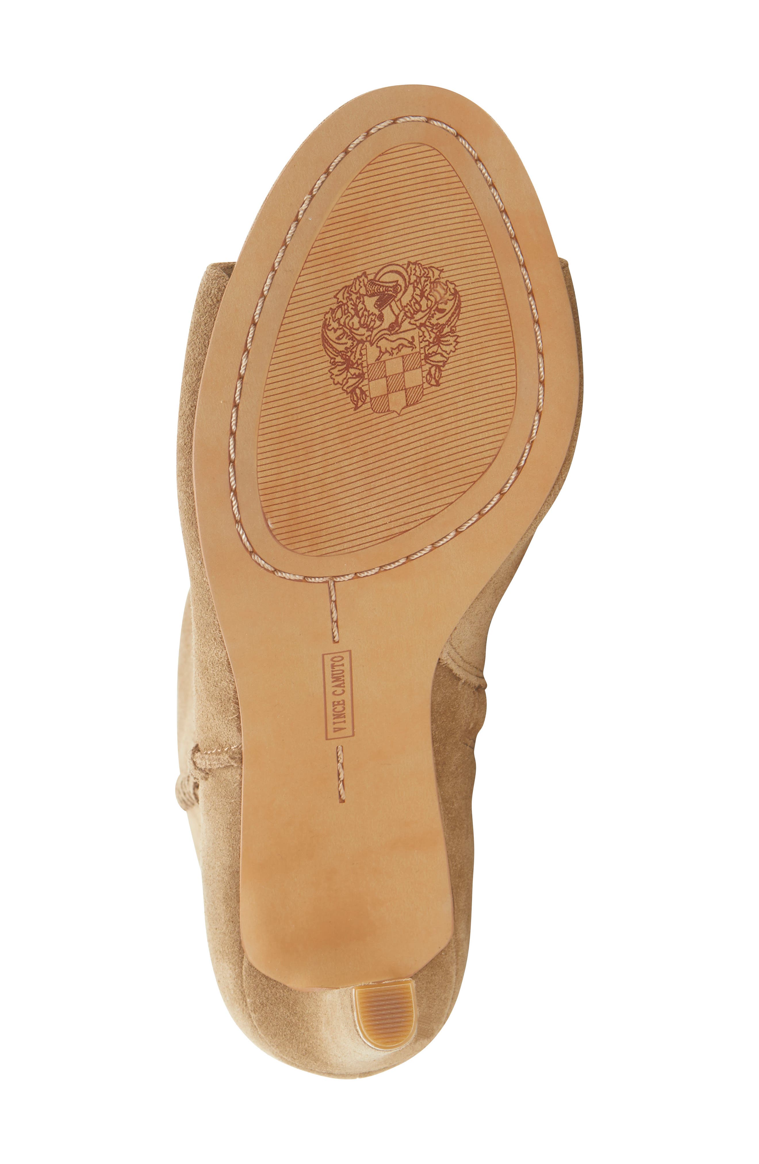 Sashane Open Toe Boot, Alternate, color, DARK OAK SUEDE