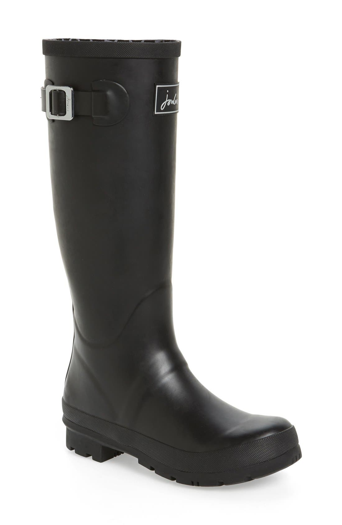 'Field Welly' Rain Boot, Main, color, BLACK